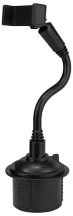 Front. Chargeworx - Universal Cupholder Car Mount for Most Cell Phones - Black.