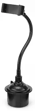 Front. Chargeworx - Universal Clamp Cup Holder Mount for Most Cell Phones - Black.