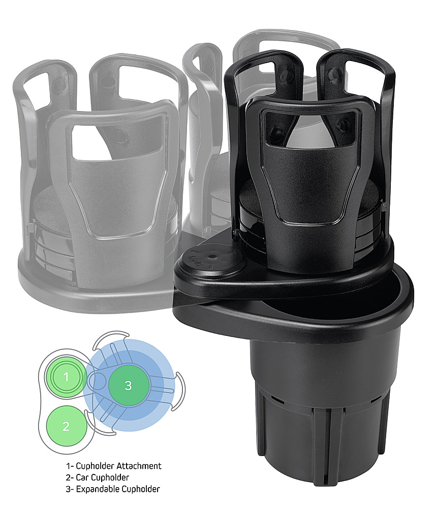 Chargeworx Expandable Multi-function Car Cup Holder Black CHA-CX9716BK -  Best Buy