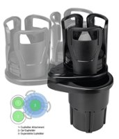 Chargeworx - Expandable Multi-function Car Cup Holder for Most Cell Phones - Black - Front_Zoom