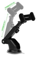 Chargeworx - Universal Multi-Angle Clamp Mount for Most Cell Phones - Black - Front_Zoom