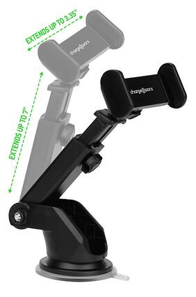 Front. Chargeworx - Universal Multi-Angle Clamp Mount for Most Cell Phones - Black.