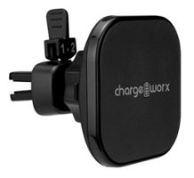 Chargeworx - Magnetic Vent Mount for Most Cell Phones - Black - Front_Zoom