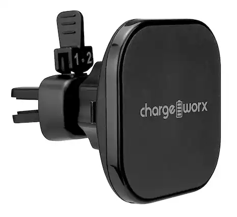 Front. Chargeworx - Magnetic Vent Mount for Most Cell Phones - Black.