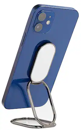 Front. Chargeworx - 4-in-1 Metallic Ring and Stand for Most Cell Phones - Black.