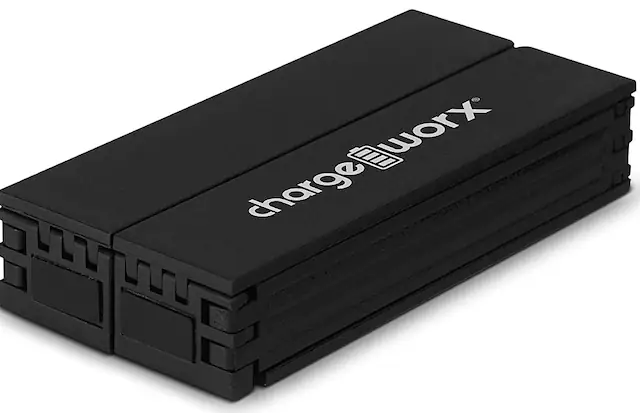 Front. Chargeworx - Mini Folding Stand for Smartphones, Laptops and Tablets - Black.