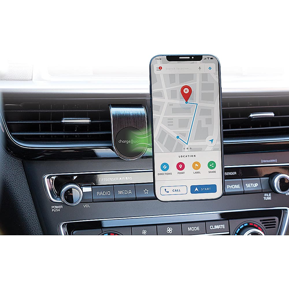 Front. Chargeworx - Magnetic Vent Mount for Most Cell Phones - Black.