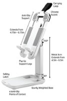Chargeworx - Desktop Stand Mount for Most Cell Phones - White - Front_Zoom