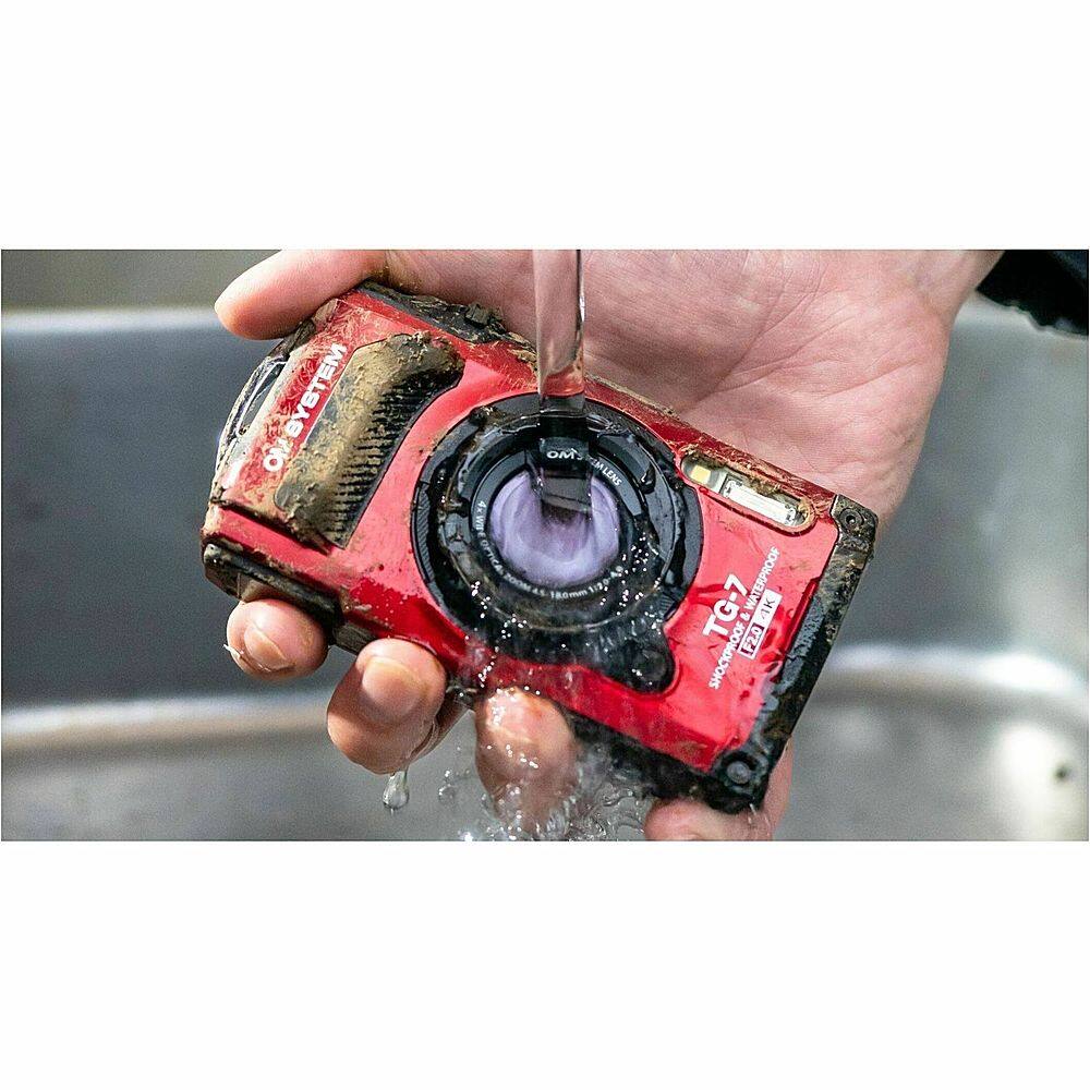 Alt View 40. Olympus - OM SYSTEM TG-7 4K Video 12 Megapixel Waterproof Digital Camera - Black.