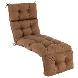 Costway - 73" Lounge Chaise Cushion Padded Recliner Cushion Indoor Outdoor - Brown