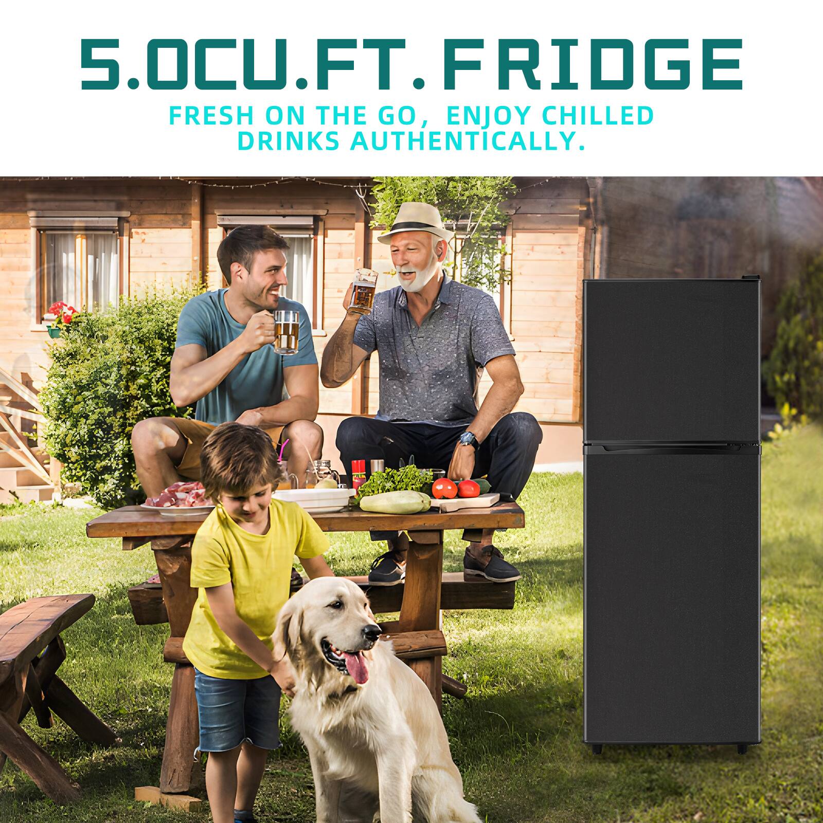 5.0CU.FT. FRIDGE  
FRESH ON THE GO, ENJOY CHILLED DRINKS AUTHENTICALLY.