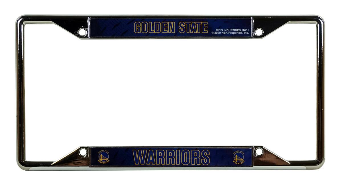Golden State Warriors NBA Chrome EZ View License Plate Frame