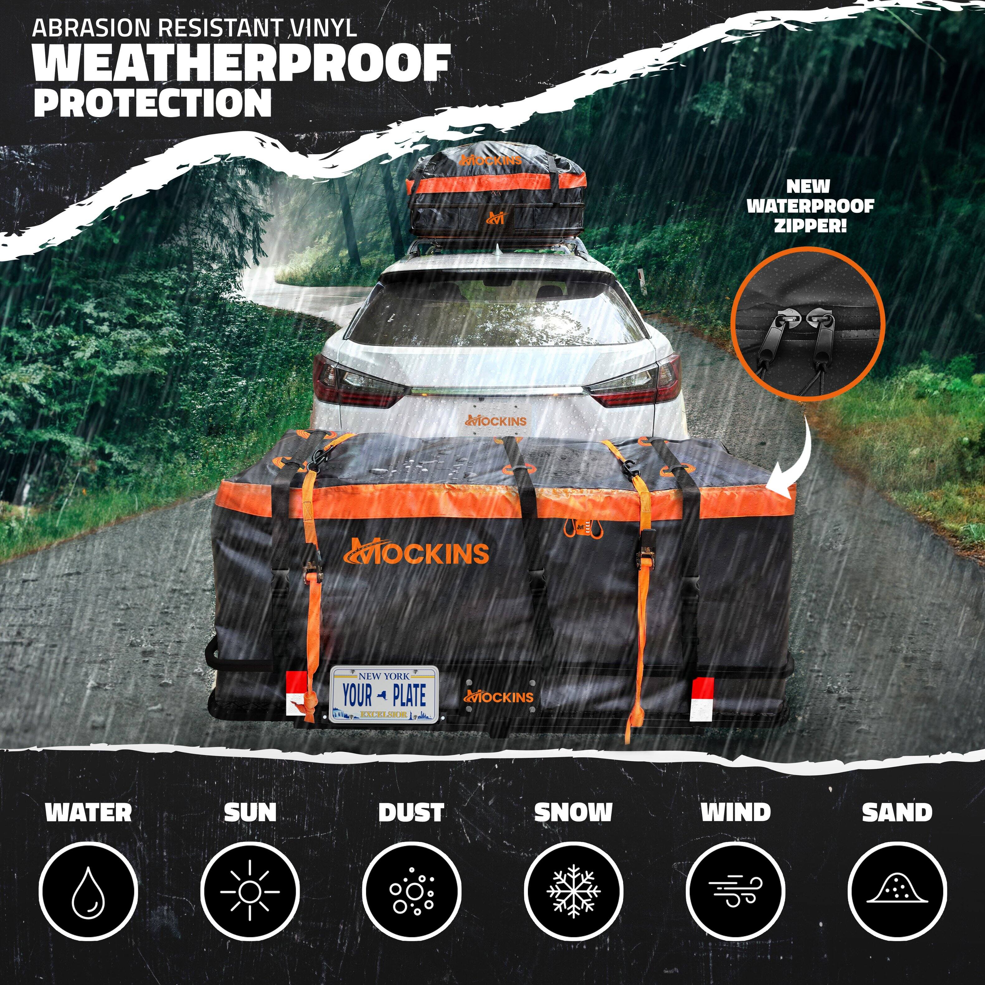 ABRASION RESISTANT VINYL WEATHERPROOF PROTECTION

NEW WATERPROOF ZIPPER!

WATER SUN DUST SNOW WIND SAND

NEW YORK YOUR PLATE