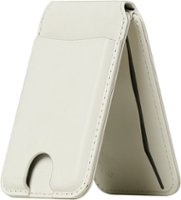 SaharaCase - Genuine Leather Wallet Case with MagSafe for Apple iPhone - White - Angle_Zoom