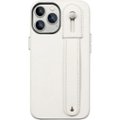 Front Zoom. SaharaCase - FingerGrip Series Genuine Leather Case with Magsafe for Apple iPhone 15 Pro - White.