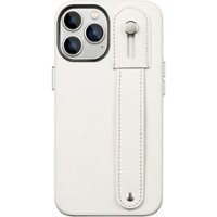 SaharaCase - FingerGrip Series Genuine Leather Case with Magsafe for Apple iPhone 15 Pro - White - Front_Zoom
