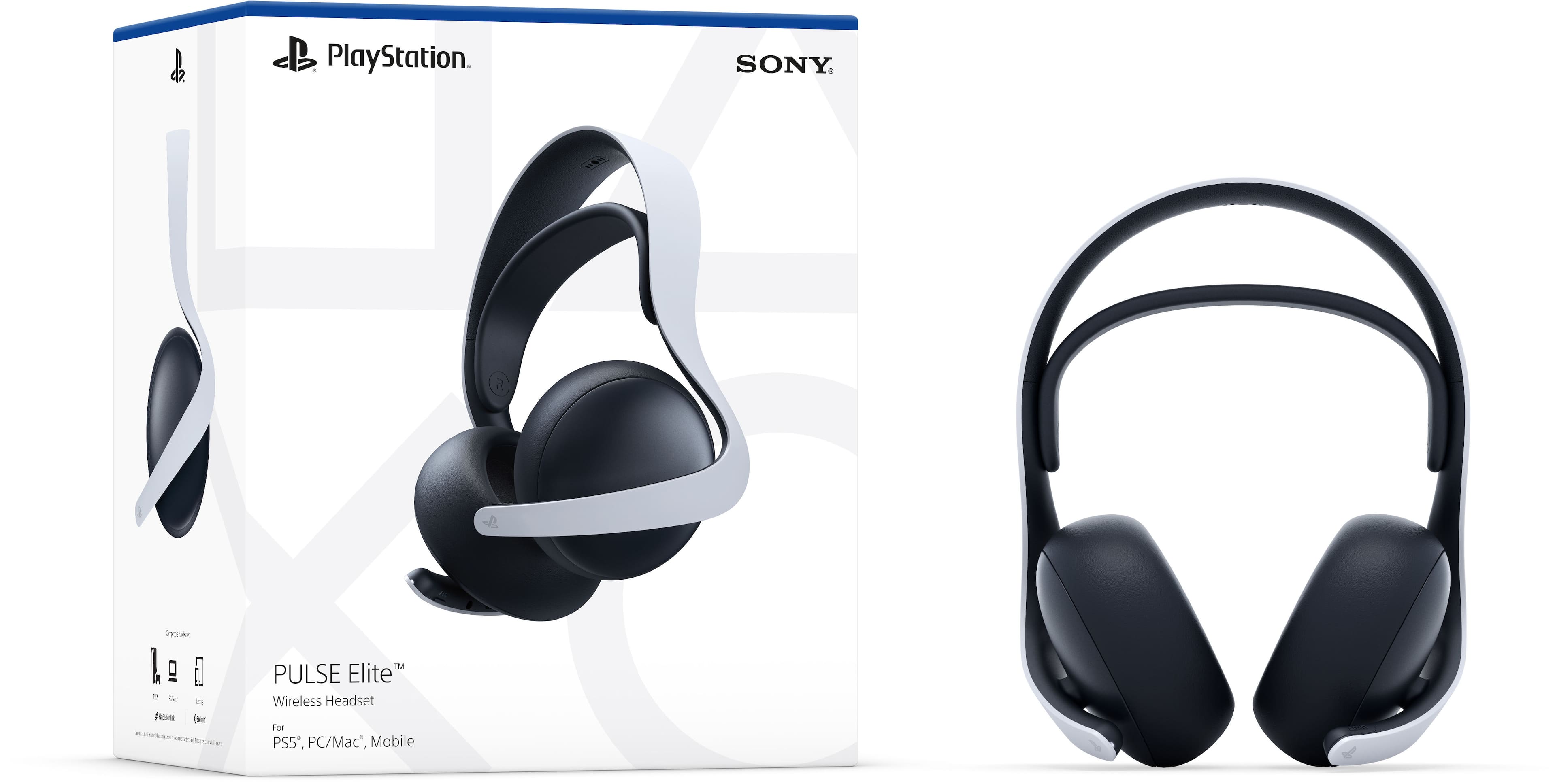 Angle. Sony - PULSE Elite Wireless Gaming Headset - for PS5 - White.