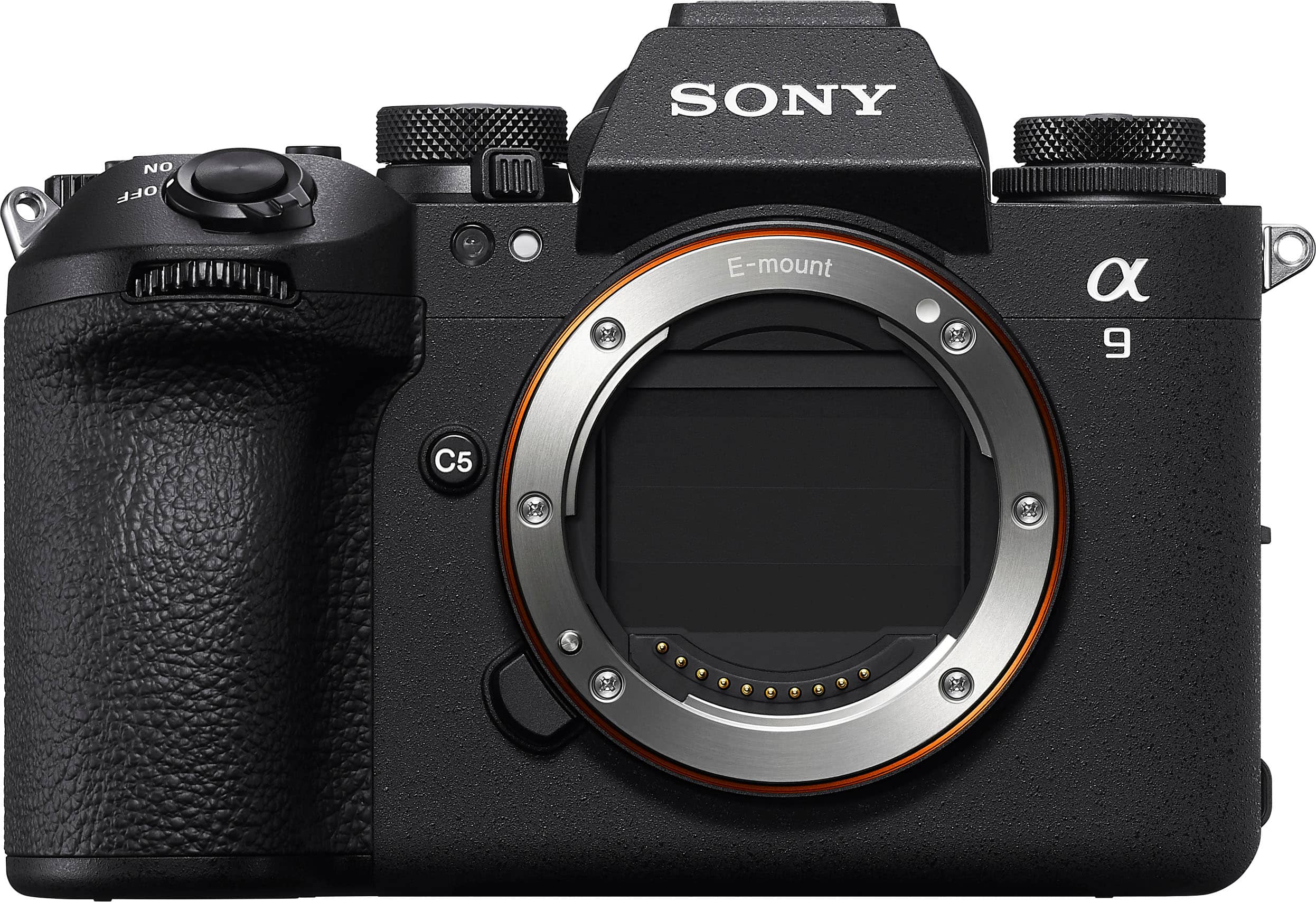 Front. Sony - Sony Alpha 9 III Full-frame Mirrorless Camera with Global Shutter - Black.