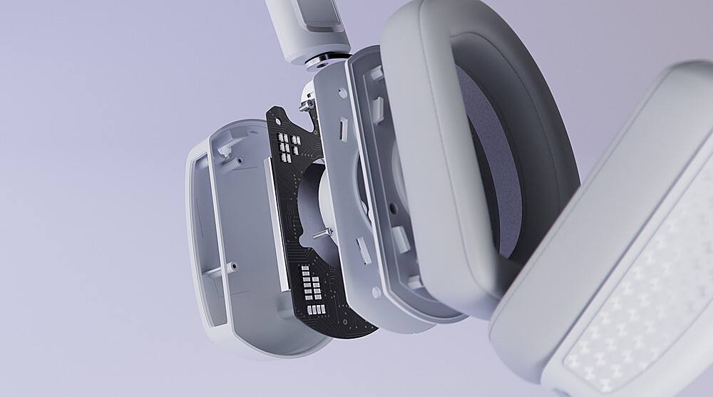 Alt View 12. HYTE - HYTE Eclipse HG10 Wireless Gaming Headset for PC - Lunar Gray.