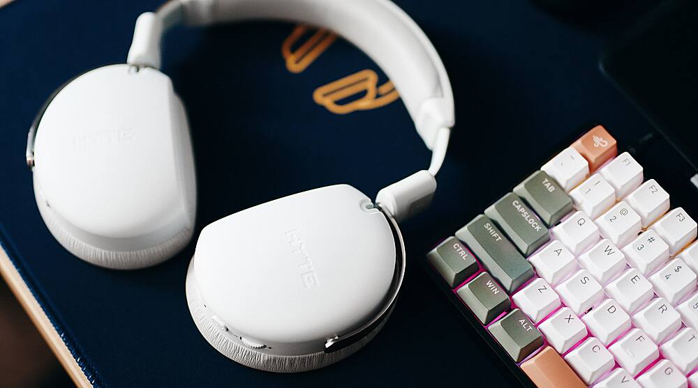 Alt View 13. HYTE - HYTE Eclipse HG10 Wireless Gaming Headset for PC - Lunar Gray.