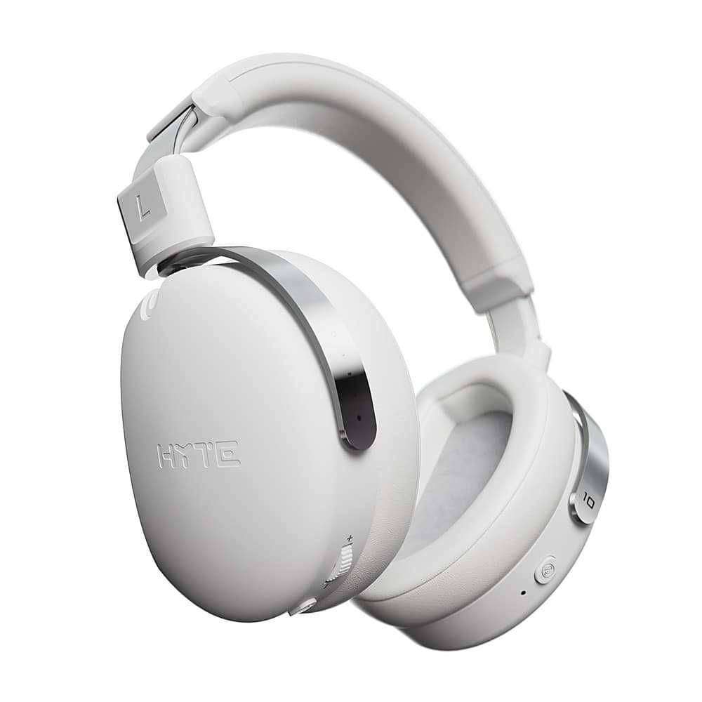 Left View: HYTE Eclipse HG10 Wireless Gaming Headset, Lunar Gray