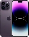 Front. Apple - Geek Squad Certified Refurbished iPhone 14 Pro Max 256GB - Deep Purple.