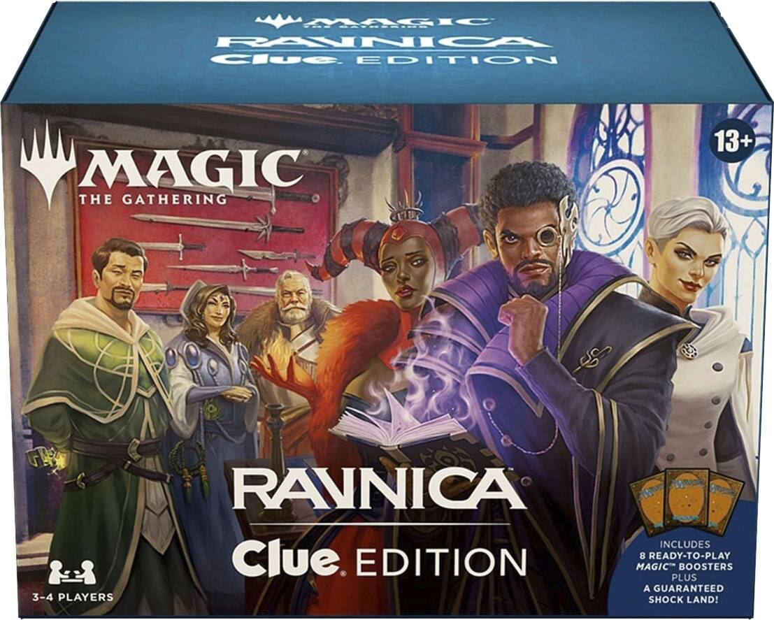 Angle. Wizards of The Coast - Magic: The Gathering Ravnica: Clue Edition - 3-4 Player Murder Mystery Card Game.