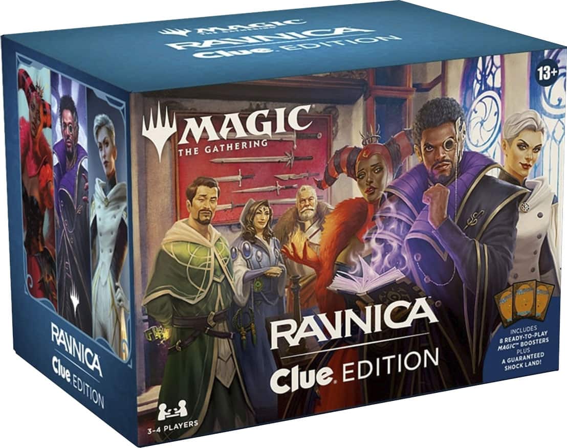 Front. Wizards of The Coast - Magic: The Gathering Ravnica: Clue Edition - 3-4 Player Murder Mystery Card Game.