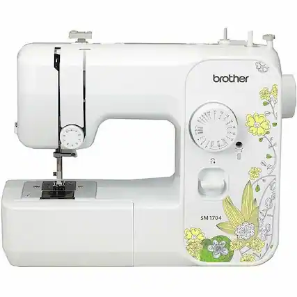 Front. Brother - 17-Stitch Sewing Machine - White.