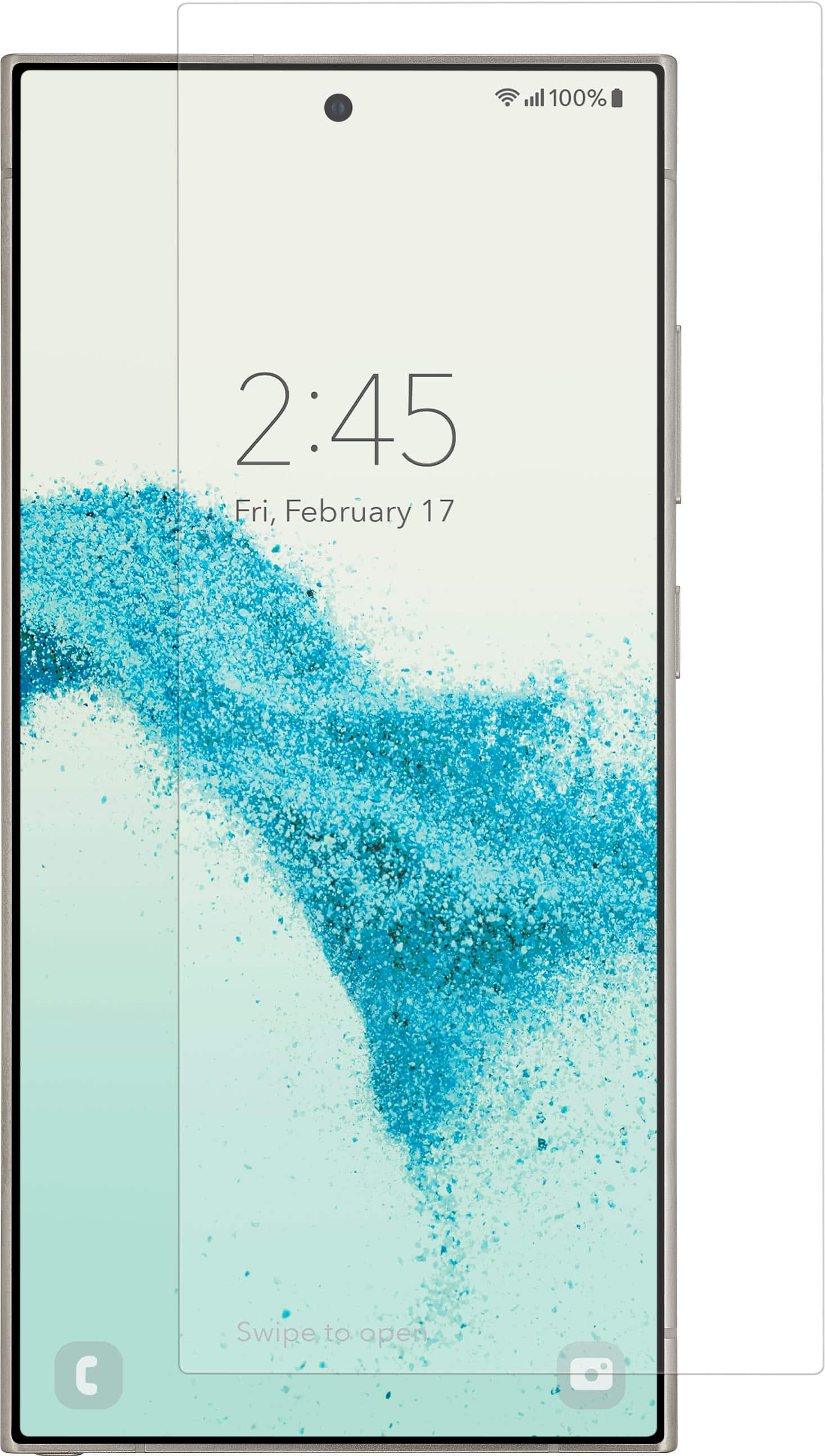 Insignia™ - 2x Reinforced HD Glass Screen Protector for Samsung Galaxy S24 Ultra (2-pack) - Clear - Front_Zoom