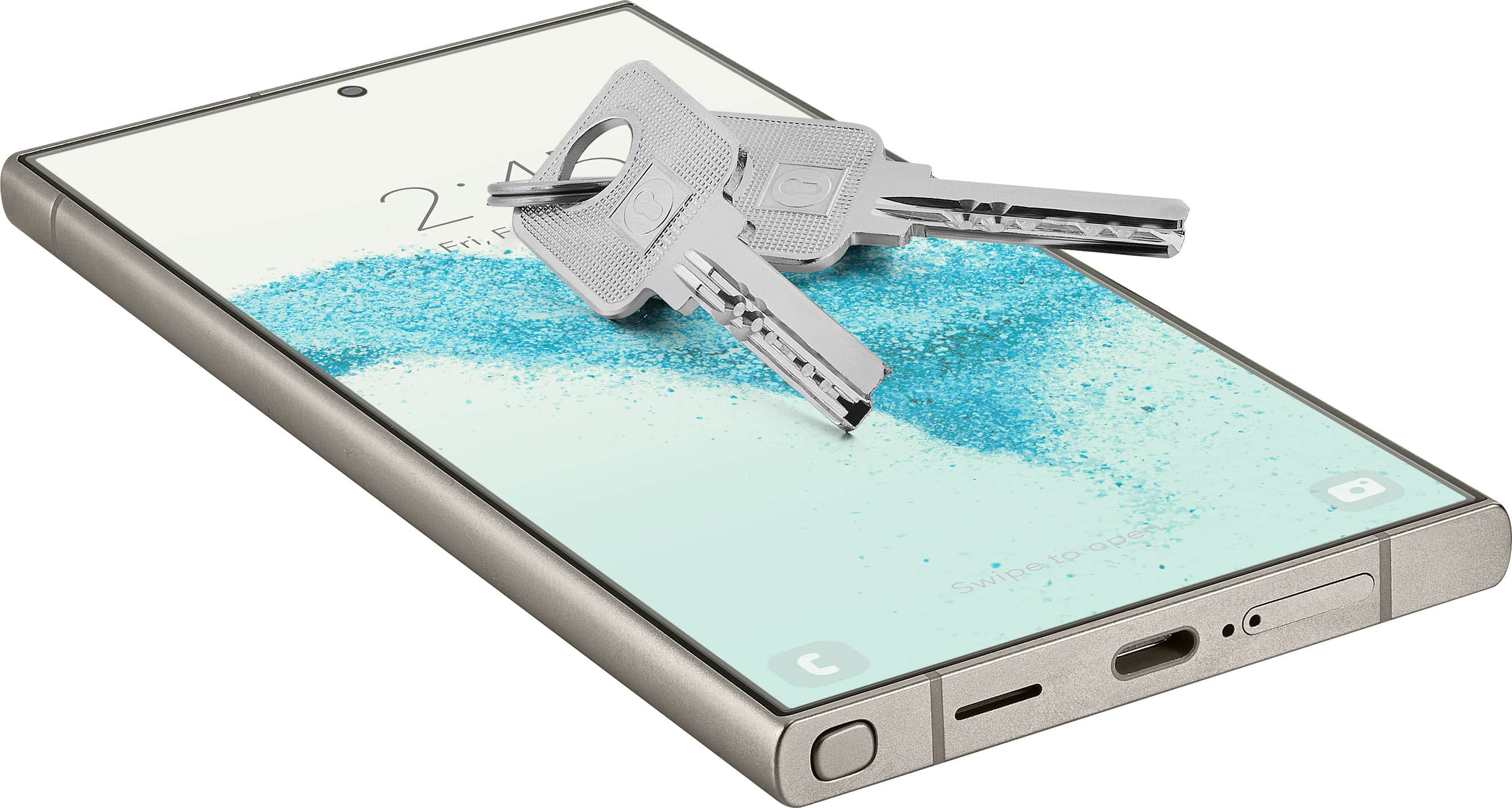 Alt View 17. Insignia™ - 2x Reinforced HD Glass Screen Protector for Samsung Galaxy S24 Ultra (2-pack) - Clear.