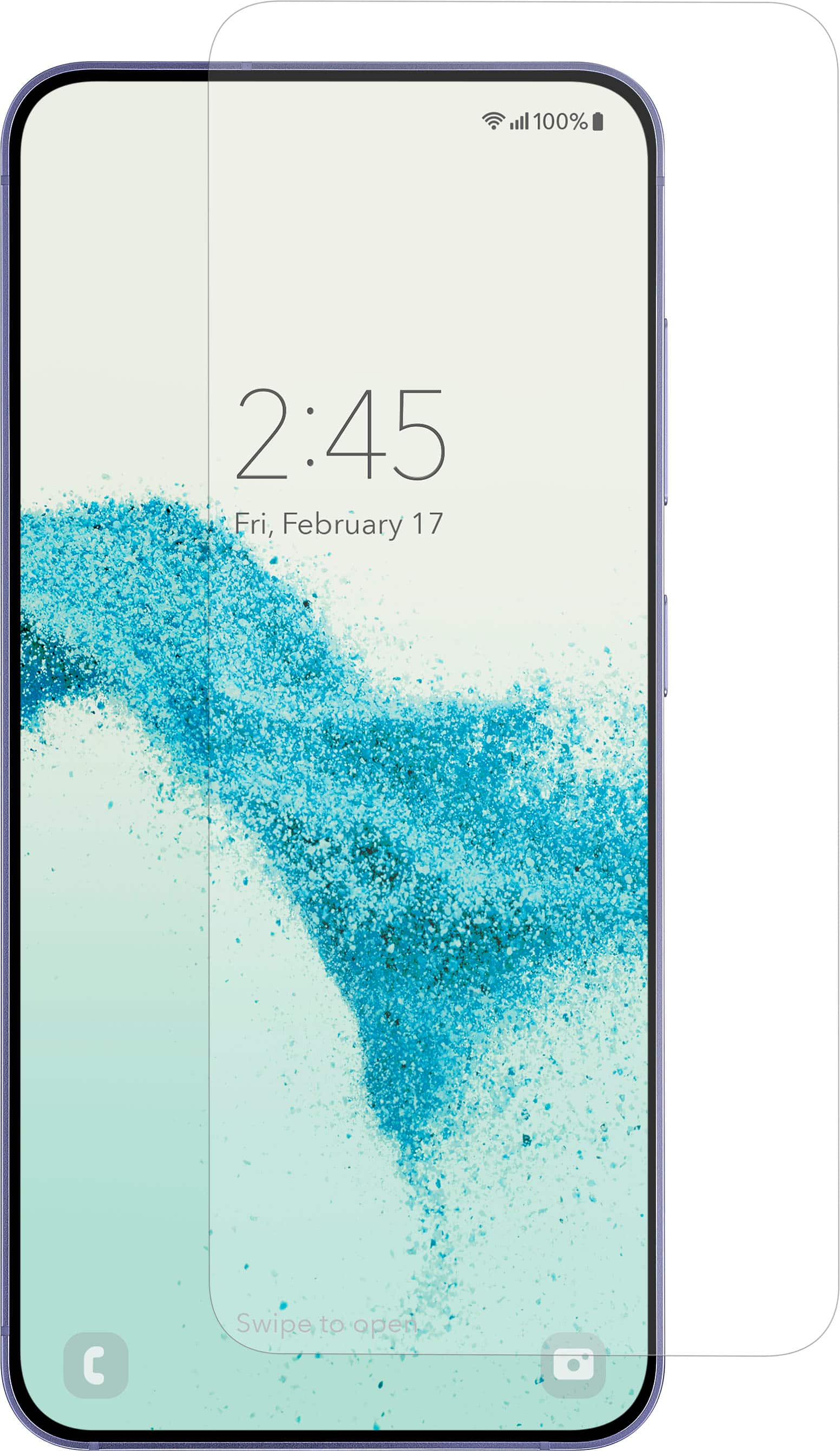 Insignia™ - 2x Reinforced HD Glass Screen Protector for Samsung Galaxy S24 (2-pack) - Clear - Angle_Zoom