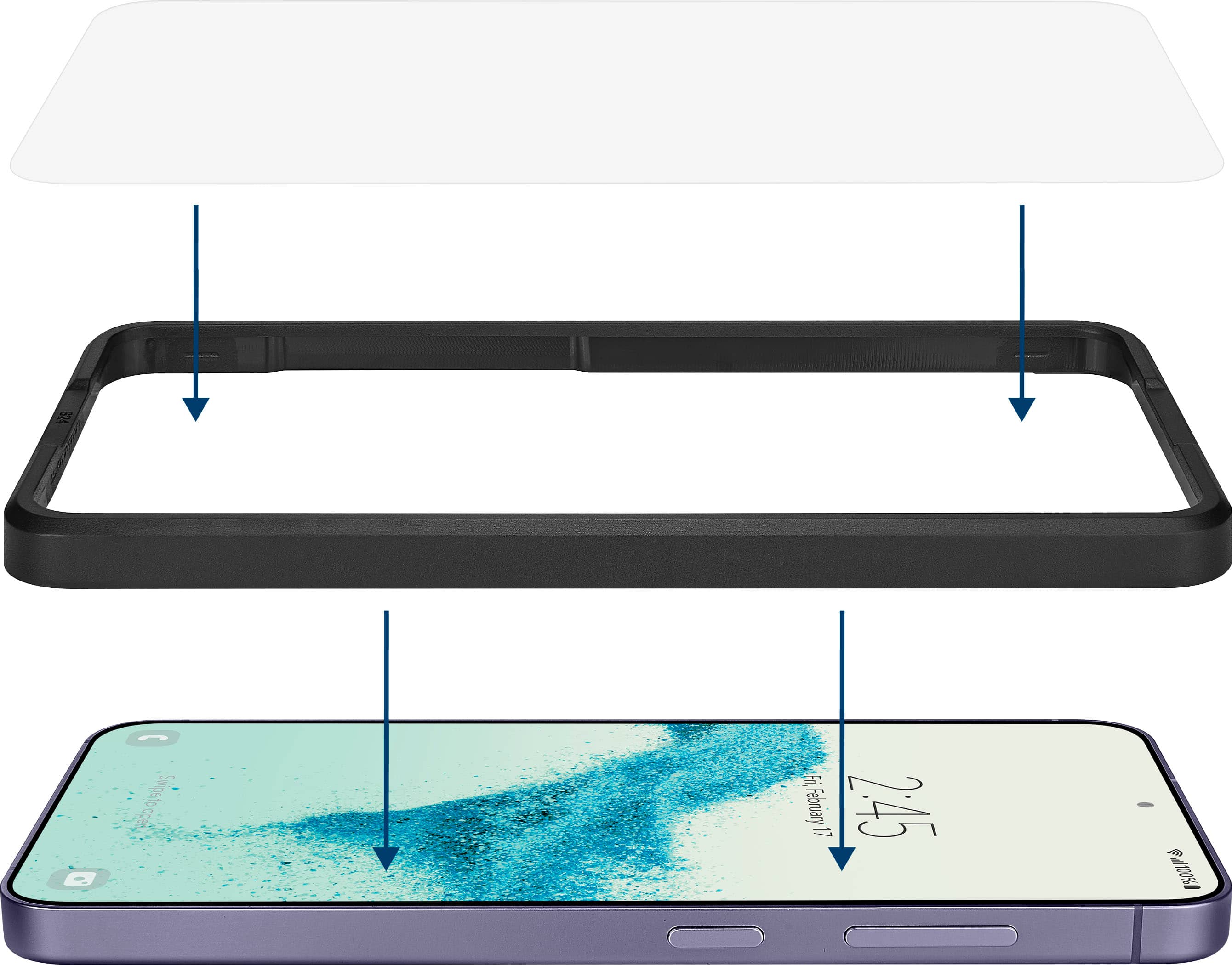 Alt View 20. Insignia™ - 2x Reinforced HD Glass Screen Protector for Samsung Galaxy S24 (2-pack) - Clear.
