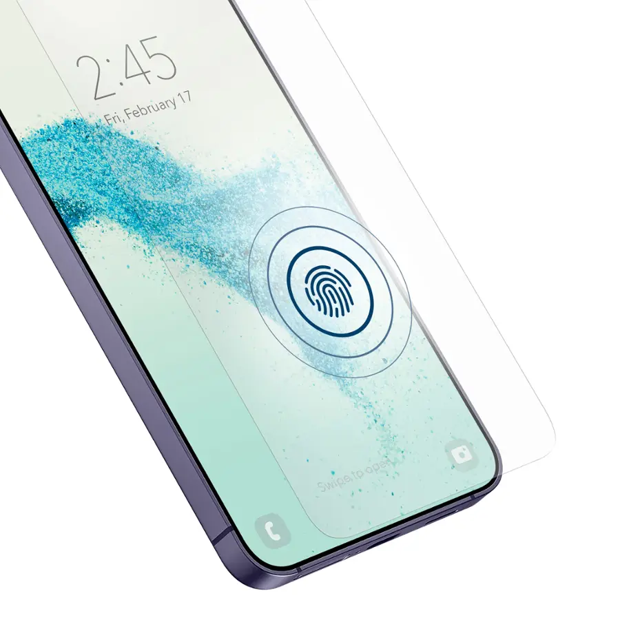 Alt View 21. Insignia™ - 2x Reinforced HD Glass Screen Protector for Samsung Galaxy S24  (2-pack) - Clear.