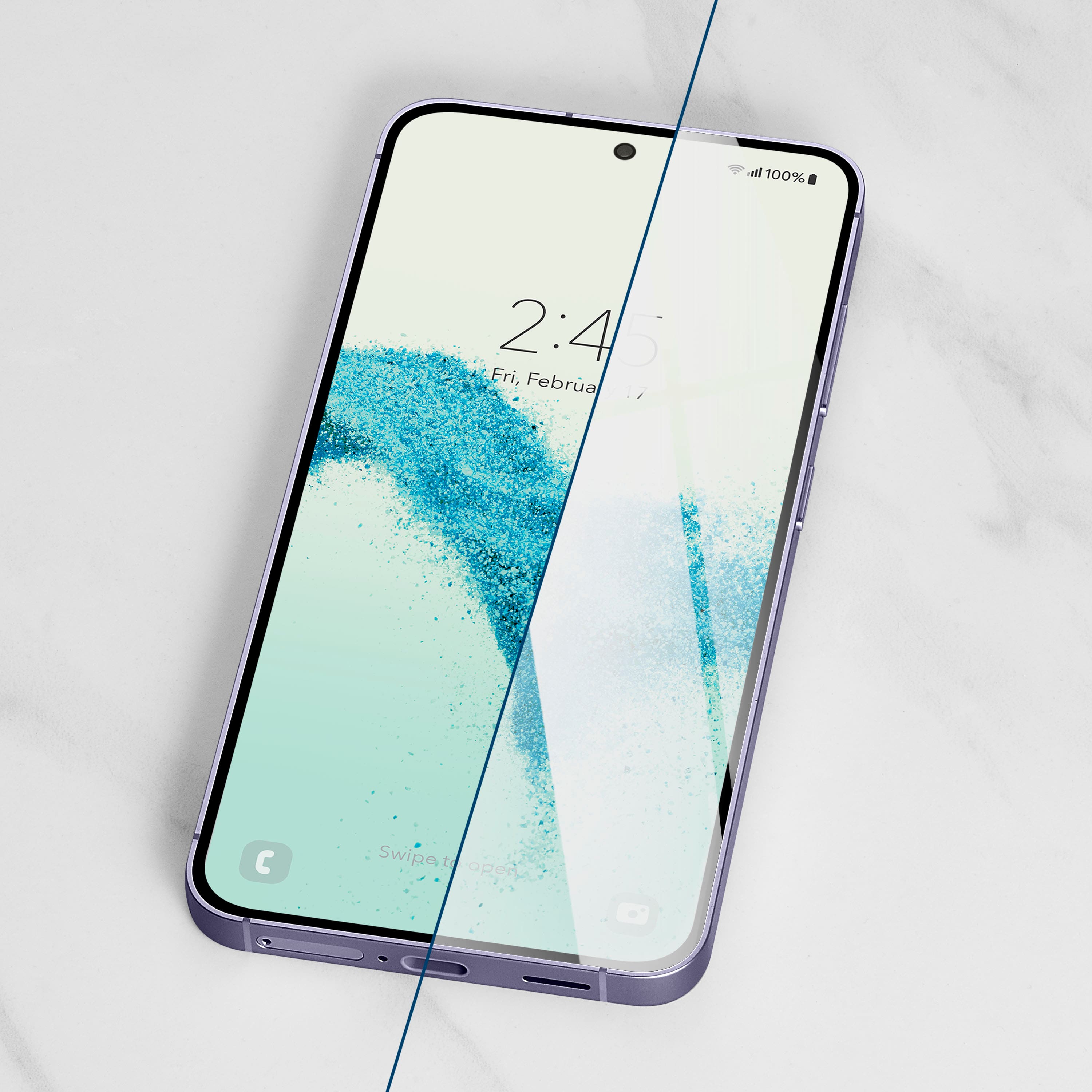 Alt View 23. Insignia™ - 2x Reinforced HD Glass Screen Protector for Samsung Galaxy S24 (2-pack) - Clear.