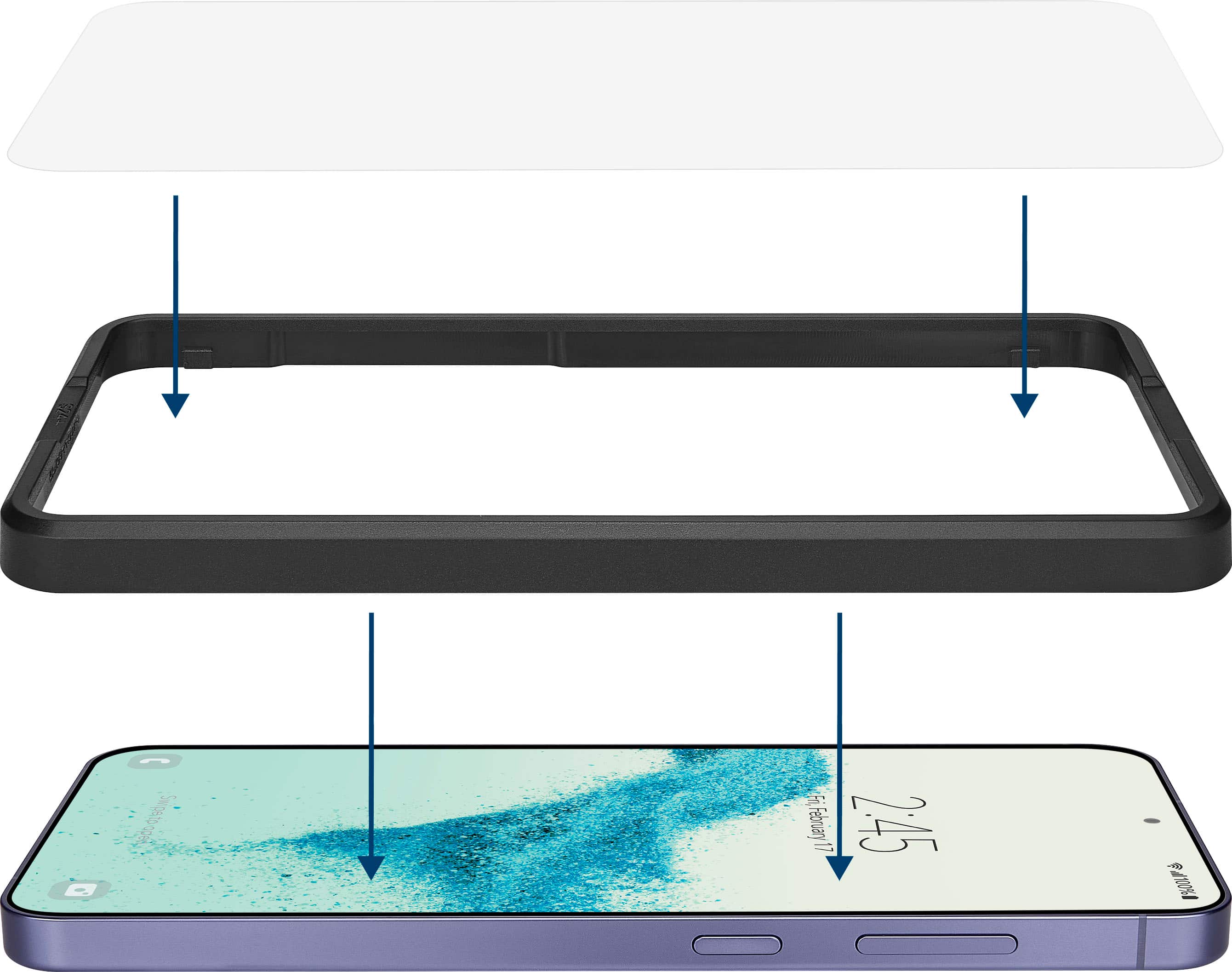 Alt View 20. Insignia™ - 2x Reinforced HD Glass Screen Protector for Samsung Galaxy S24+ (2-pack) - Clear.