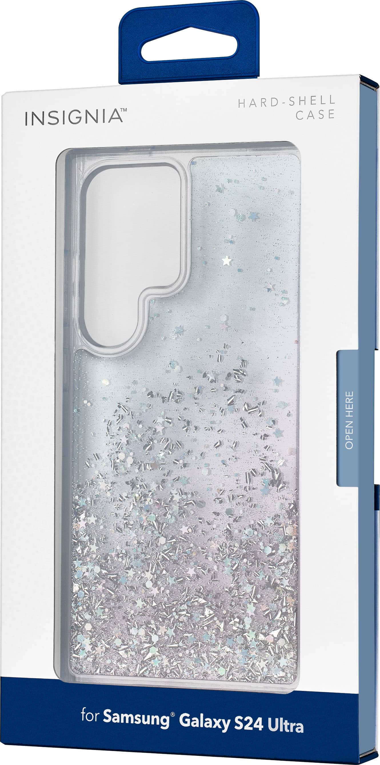 Alt View 2. Insignia™ - Hard-Shell Case for Samsung Galaxy S24 Ultra - Glitter Gradient (Clear).