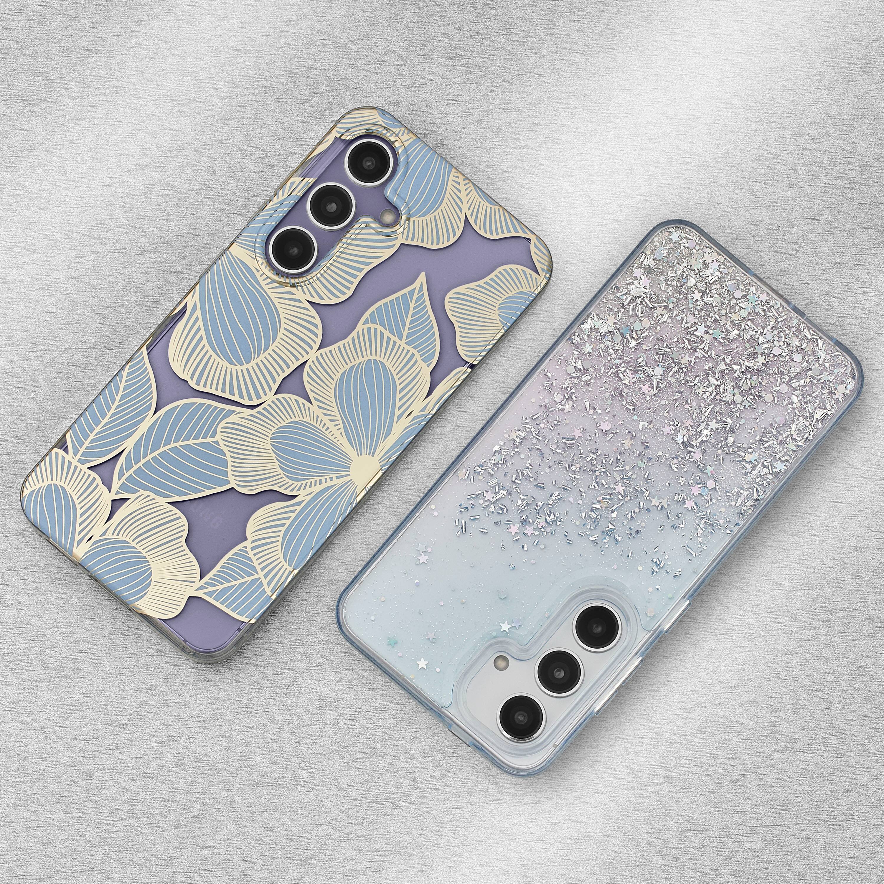 Alt View 14. Insignia™ - Hard-Shell Case for Samsung Galaxy S24 - Glitter Gradient (Clear).
