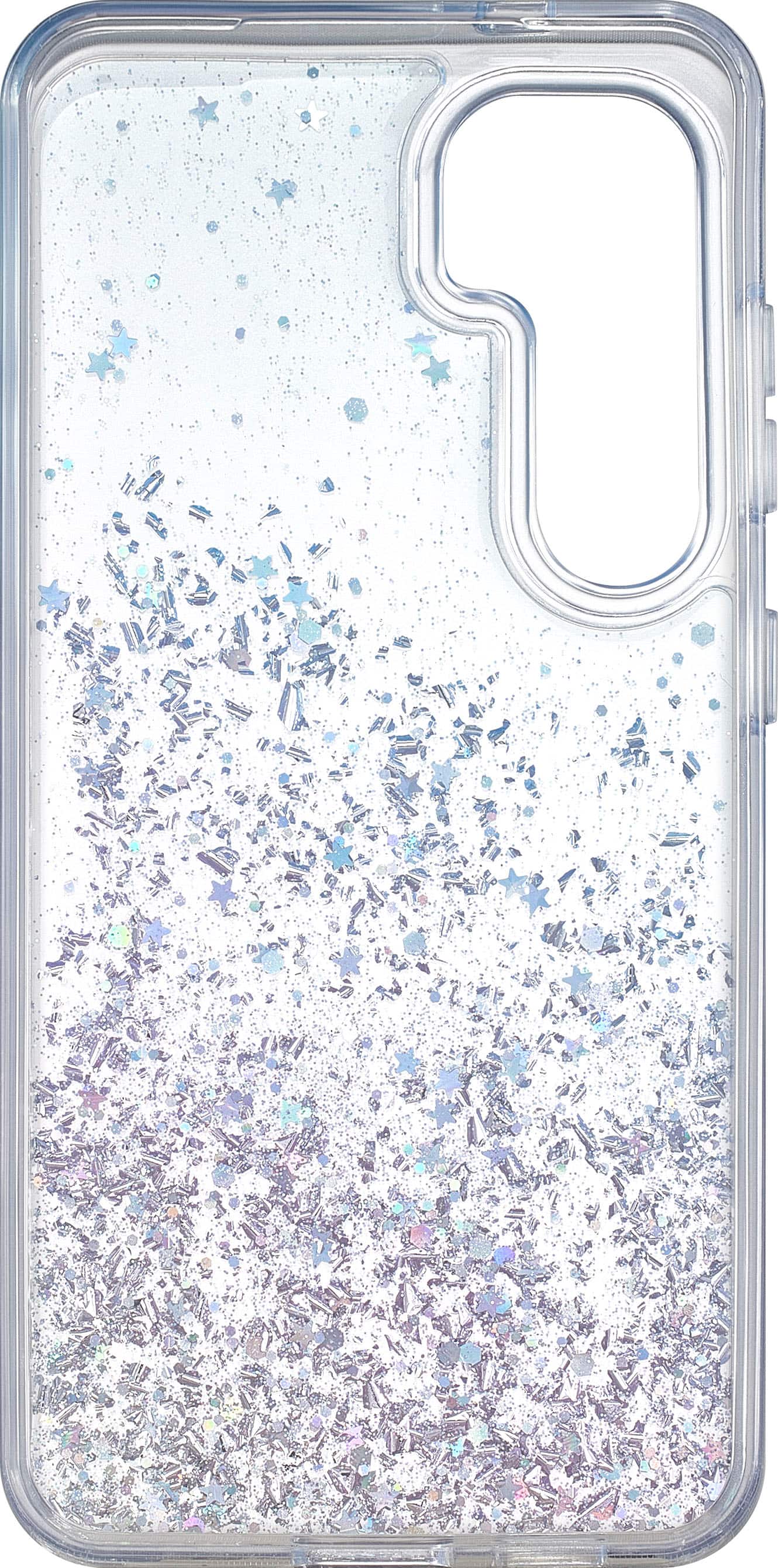 Alt View 1. Insignia™ - Hard-Shell Case for Samsung Galaxy S24 - Glitter Gradient (Clear).