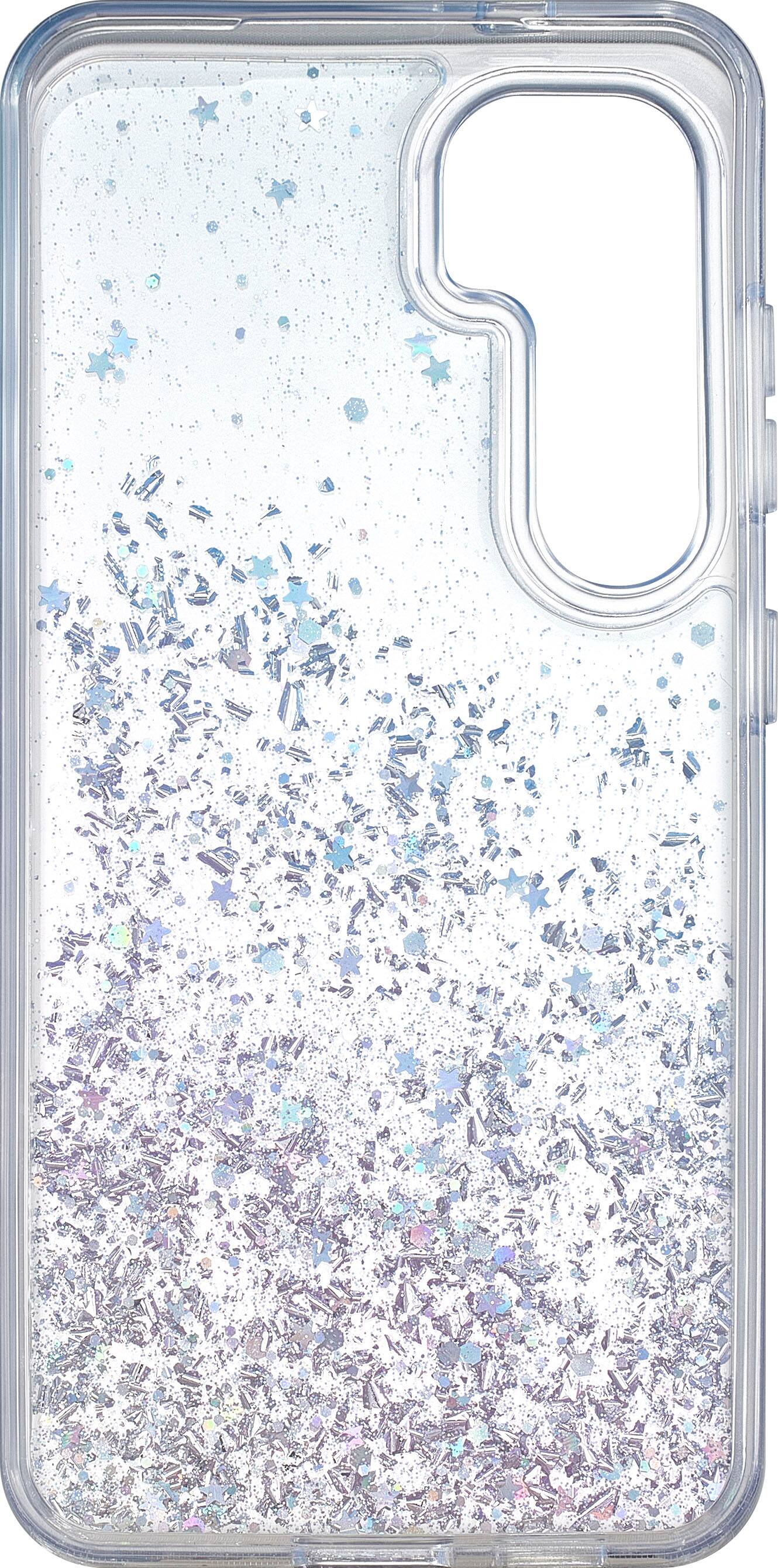 Alt View 1. Insignia™ - Hard-Shell Case for Samsung Galaxy S24 - Glitter Gradient (Clear).