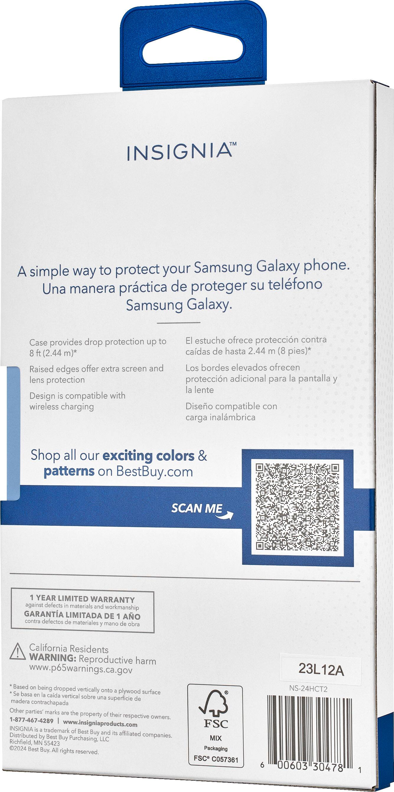 Alt View 3. Insignia™ - Hard-Shell Case for Samsung Galaxy S24 - Glitter Gradient (Clear).