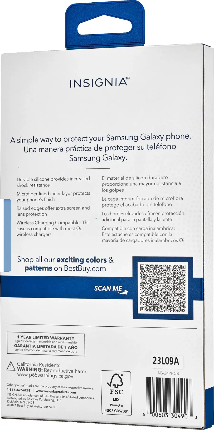 Alt View 3. Insignia™ - Silicone Case for Samsung Galaxy S24+ - Black.