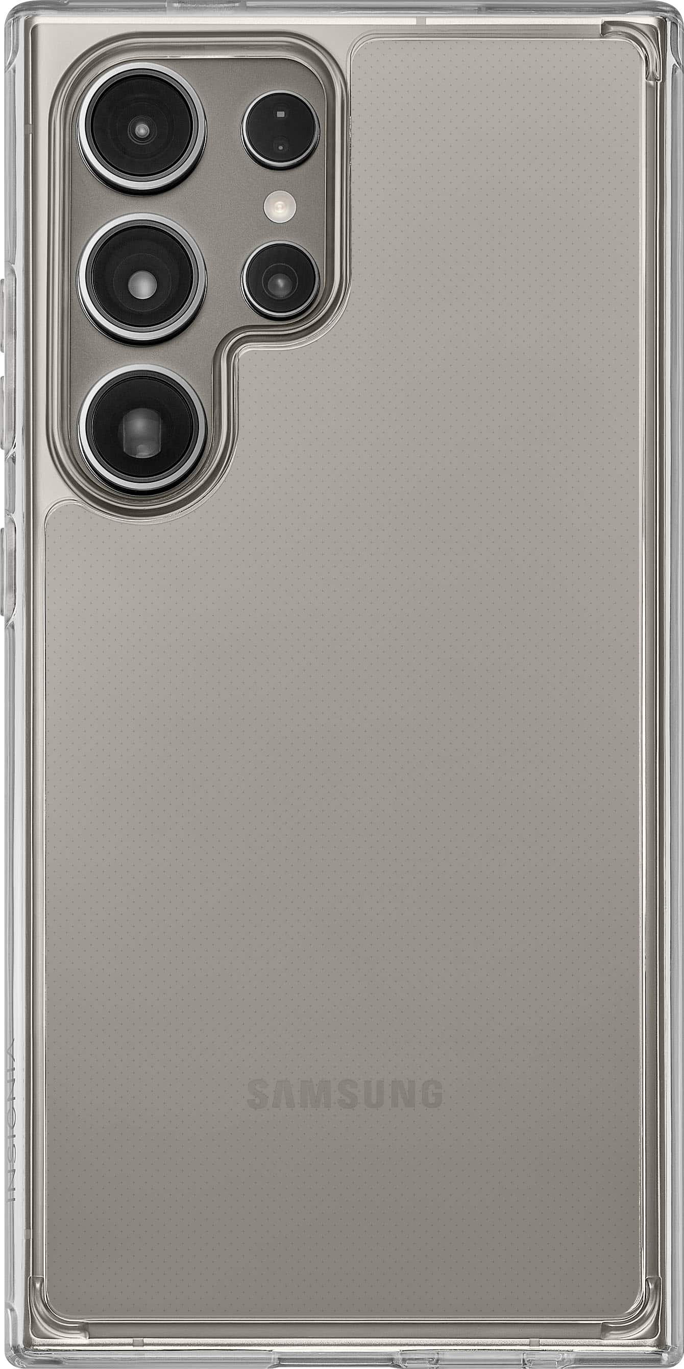 Front. Insignia™ - Hard-Shell Case for Samsung Galaxy S24 Ultra - Clear.