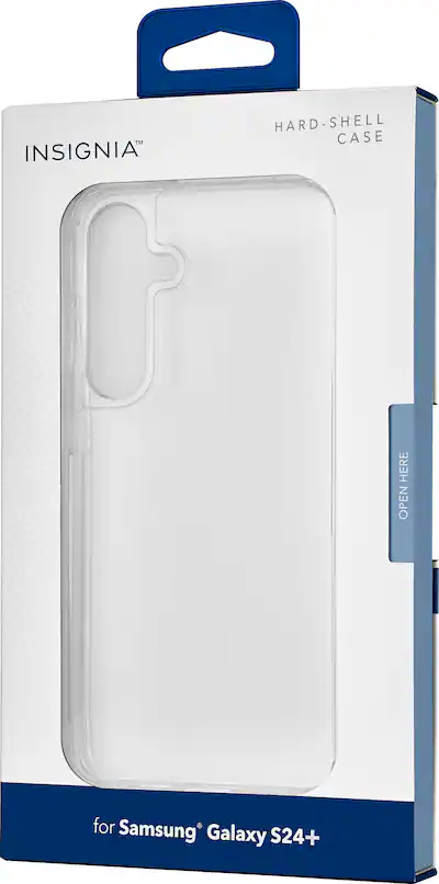 Insignia - Hard-Shell Case for Samsung Galaxy S24+ - Clear Insignia - Hard-Shell Case for Samsung Galaxy S24+ - Clear