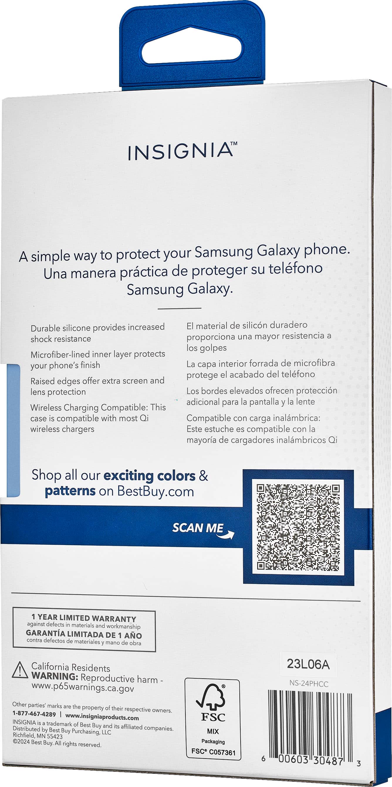 Alt View 3. Insignia™ - Hard-Shell Case for Samsung Galaxy S24+ - Clear.