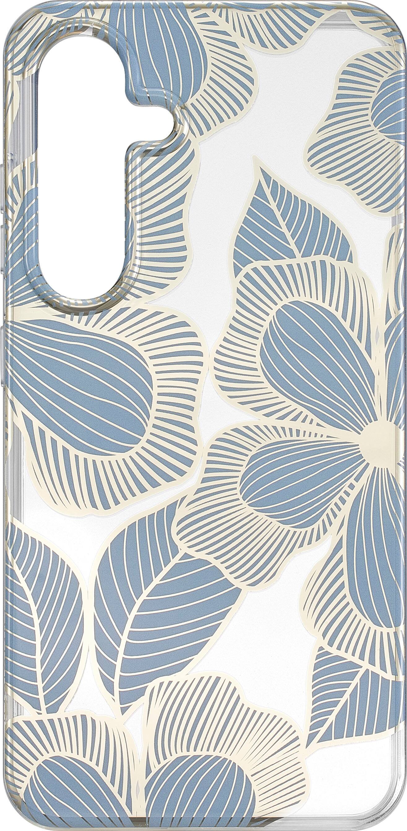 Alt View 11. Insignia™ - Hard-Shell Case for Samsung Galaxy S24 - Blue Flower (Clear).