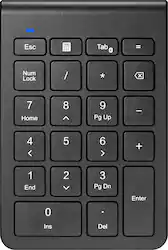 Insignia™ - 22-Key Bluetooth Scissor Switch Number Keypad for Windows, macOS, ChromeOS, iPadOS and Android - Black - Front_Zoom