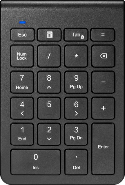 Front Zoom. Insignia™ - 22-Key Bluetooth Scissor Switch Number Keypad for Windows, macOS, ChromeOS, iPadOS and Android - Black.