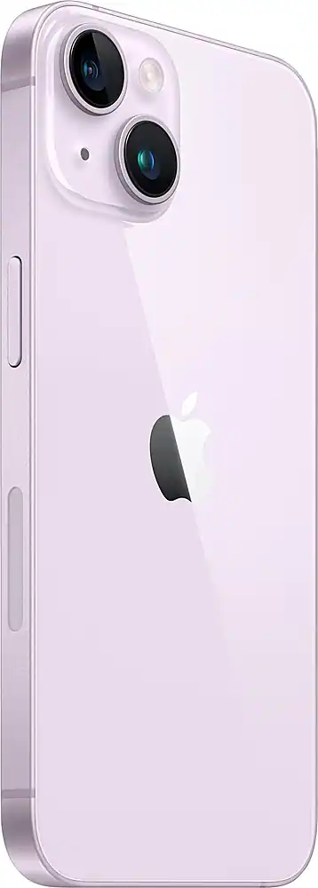 Angle. Apple - Pre-Owned iPhone 14 5G 256GB (Unlocked) - Purple.