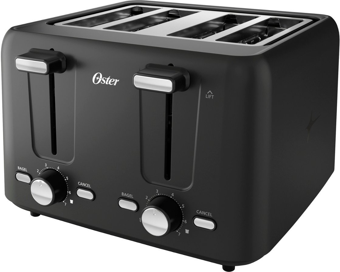 Zoom in on Angle Zoom. Oster 4 Slice Toaster - Black.